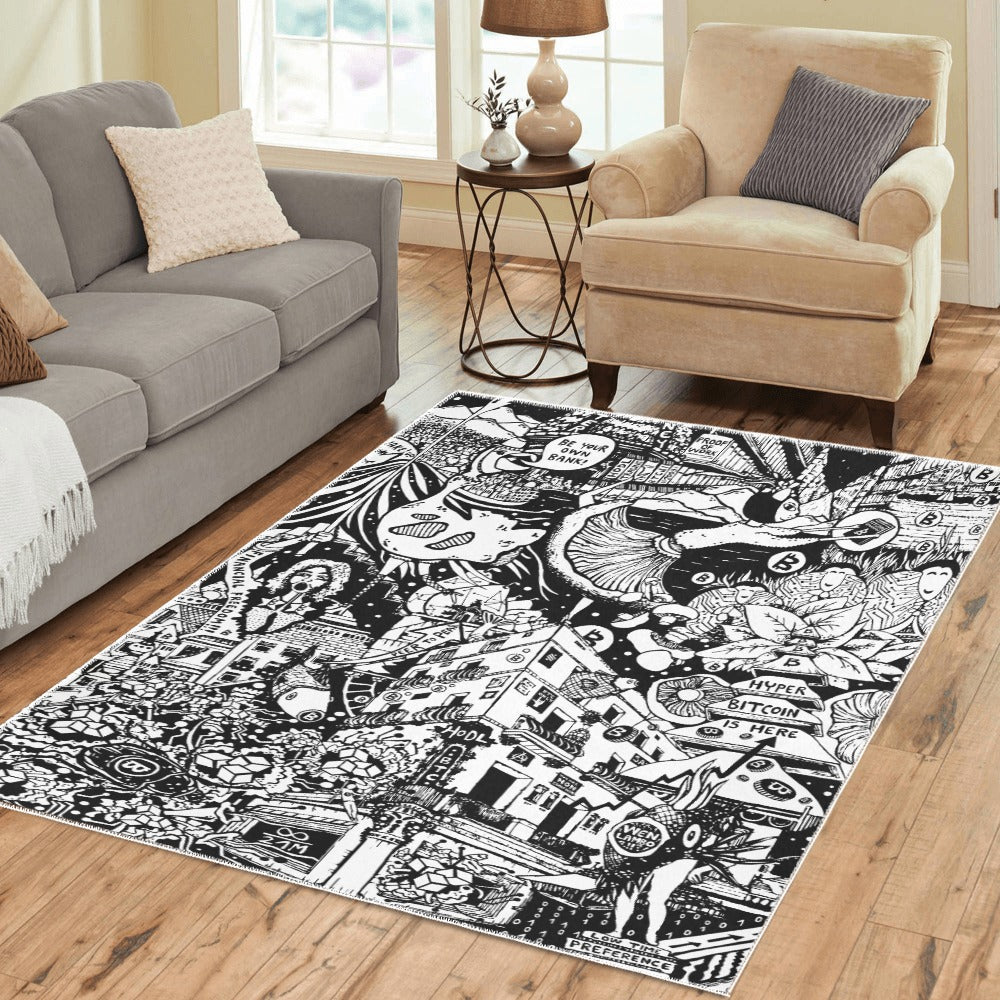 01 - Bitcoiner's Area Rug 7' x 5'