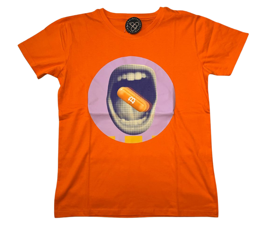 SATOSHE - Bitcoiner's Orange Pill Tee