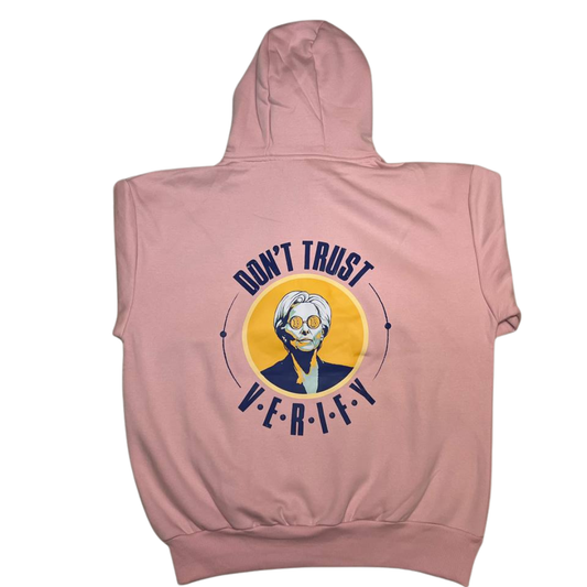 DON'T TRUST VERIFY - Bitcoiner's Verify™ Pink Hoodie