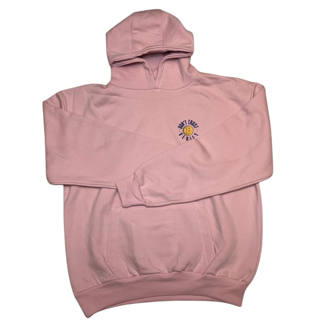 DON'T TRUST VERIFY - Bitcoiner's Verify™ Pink Hoodie